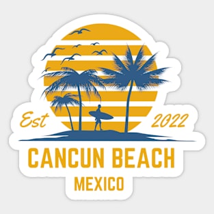 Cancun Beach Mexico 2022 Sticker